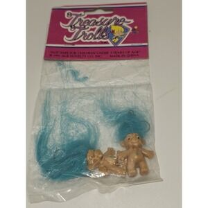 Vintage Trolls Doll Treasure Novelty Bingo Lottery Blue Pierced Earrings Lot CC